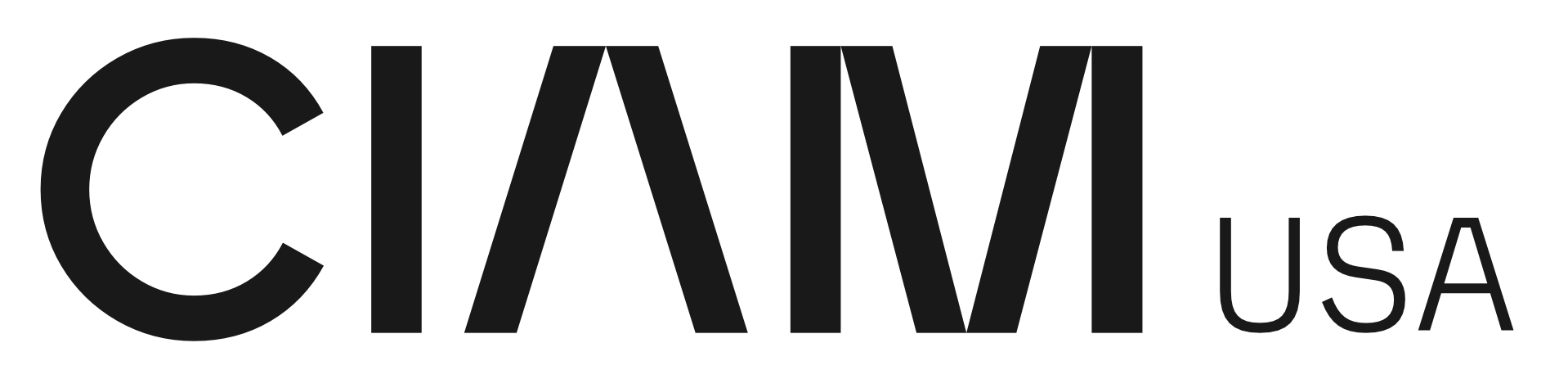 Black text logo reading CIAM USA on a white background, with CIAM in large bold uppercase letters and USA in smaller, lighter uppercase letters to the right.